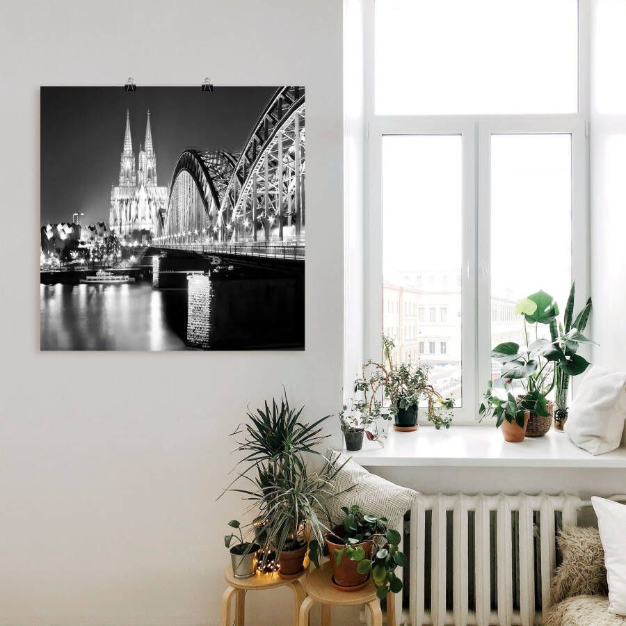 Artland Artprint Keulen Skyline abstracte collage 19 als artprint op linnen poster in verschillende formaten maten