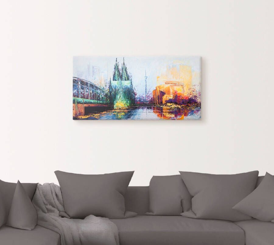 Artland Artprint Keulen Skyline als artprint op linnen poster in verschillende formaten maten