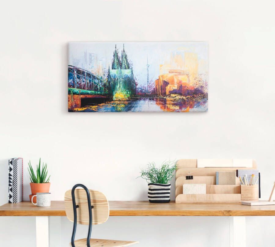 Artland Artprint Keulen Skyline als artprint op linnen poster in verschillende formaten maten