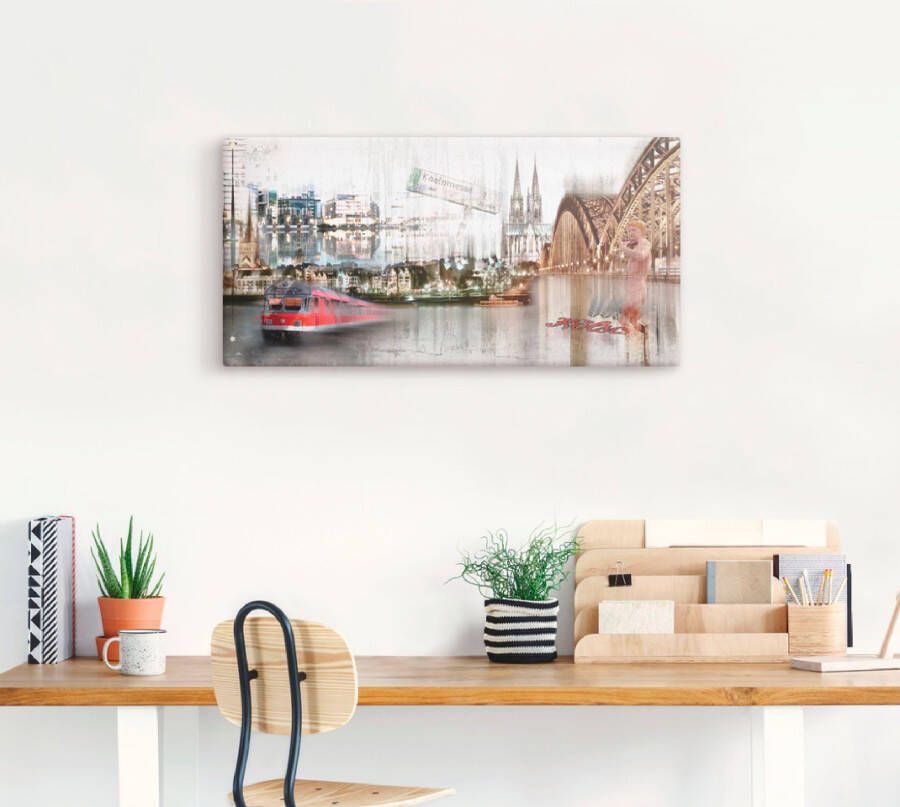 Artland Artprint Keulen Skyline collage I als artprint op linnen poster in verschillende formaten maten