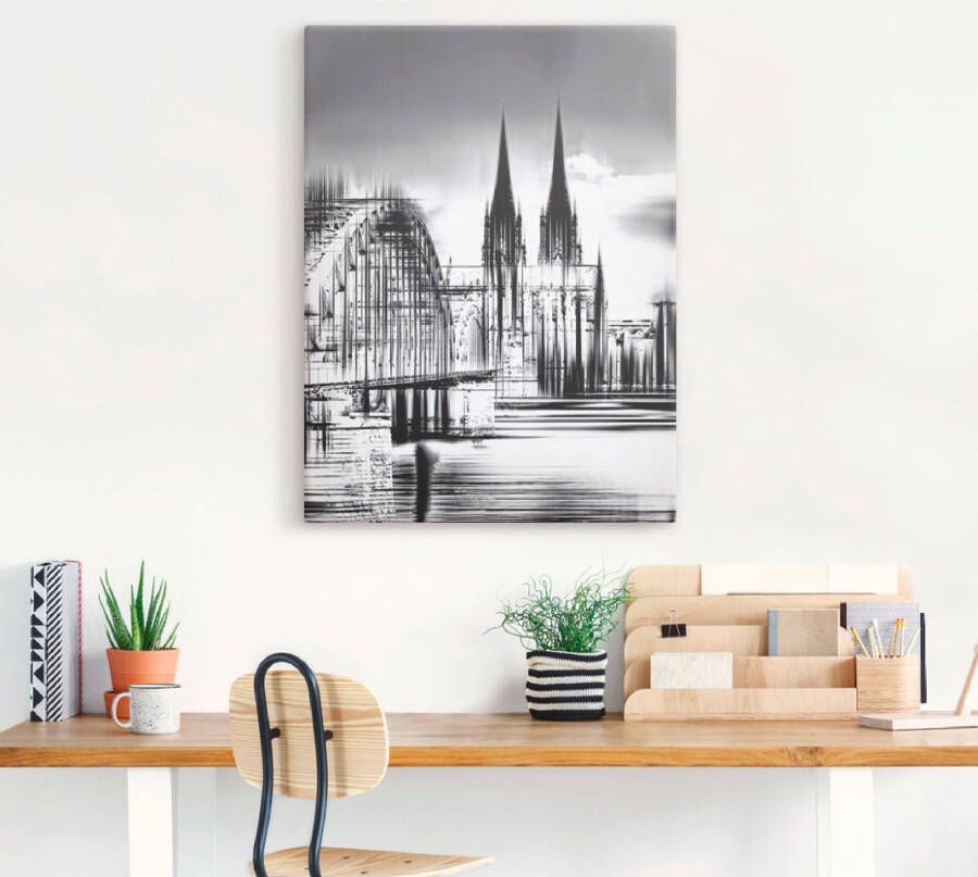 Artland Artprint Keulen Skyline collage III als artprint op linnen poster muursticker in verschillende maten