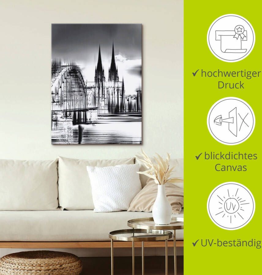 Artland Artprint Keulen Skyline collage III als artprint op linnen poster muursticker in verschillende maten