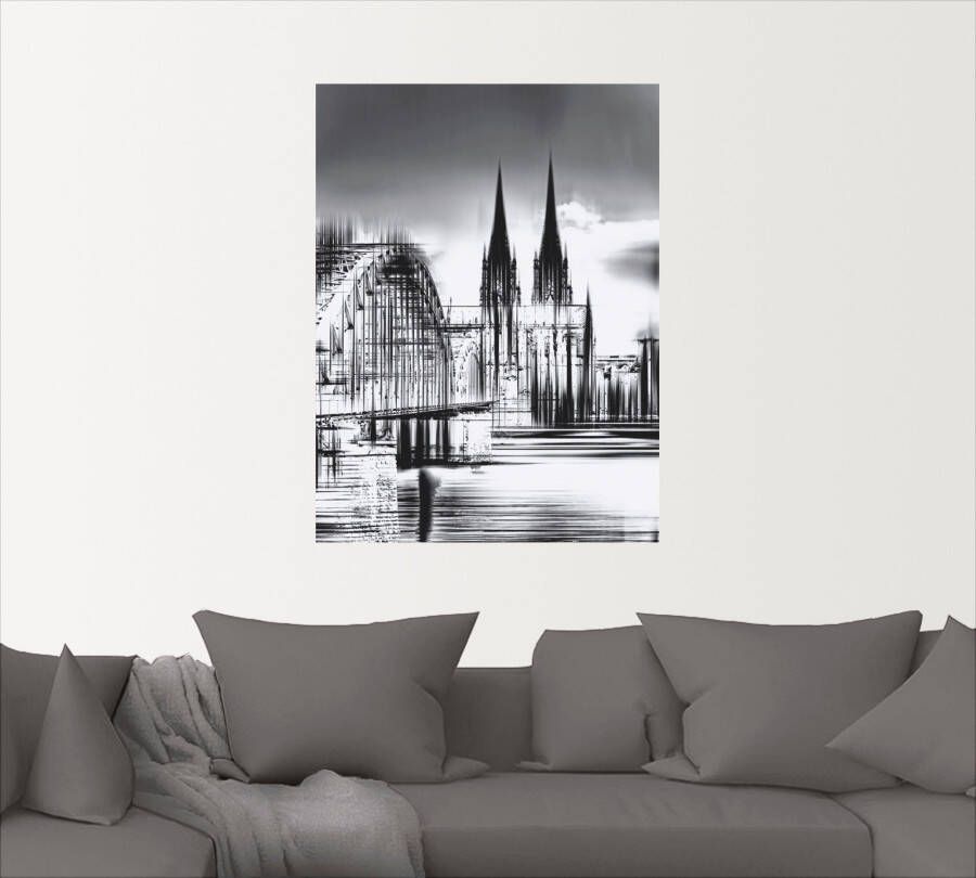 Artland Artprint Keulen Skyline collage III als artprint op linnen poster muursticker in verschillende maten