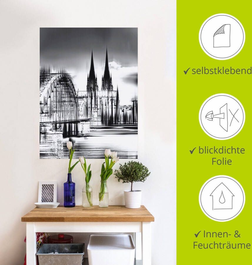 Artland Artprint Keulen Skyline collage III als artprint op linnen poster muursticker in verschillende maten