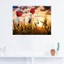 Artland Artprint Klaprozen bij zonsondergang als artprint van aluminium artprint voor buiten artprint op linnen poster muursticker - Thumbnail 3