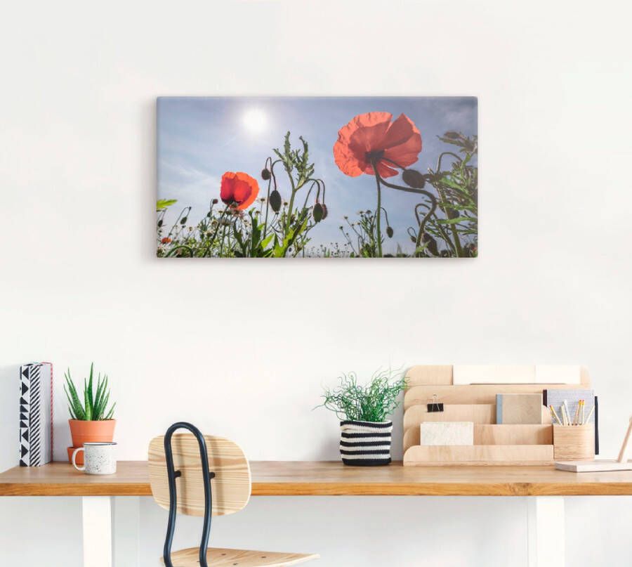 Artland Artprint Klaprozen in de lente als artprint van aluminium artprint voor buiten artprint op linnen in verschillende maten