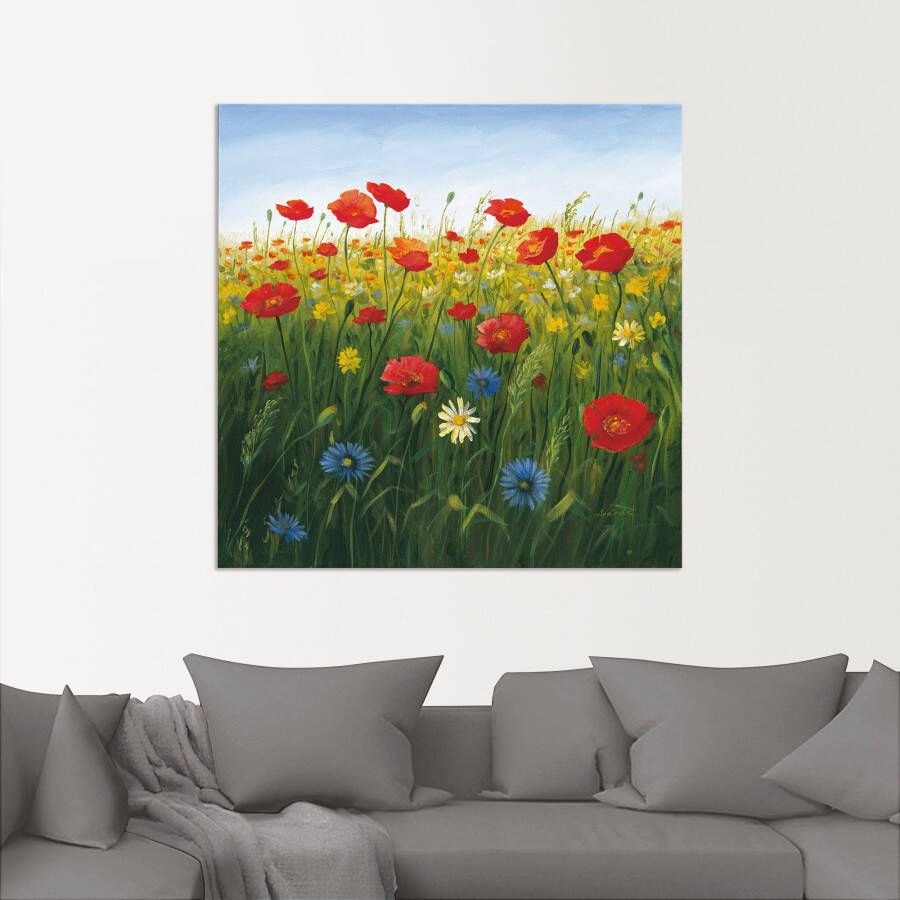 Artland Artprint Klaprozen landschap I als artprint van aluminium artprint voor buiten artprint op linnen poster in verschillende maten. maten