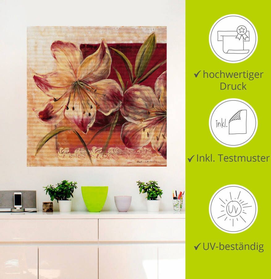 Artland Artprint Klassieke bloemen III als artprint op linnen muursticker in verschillende maten