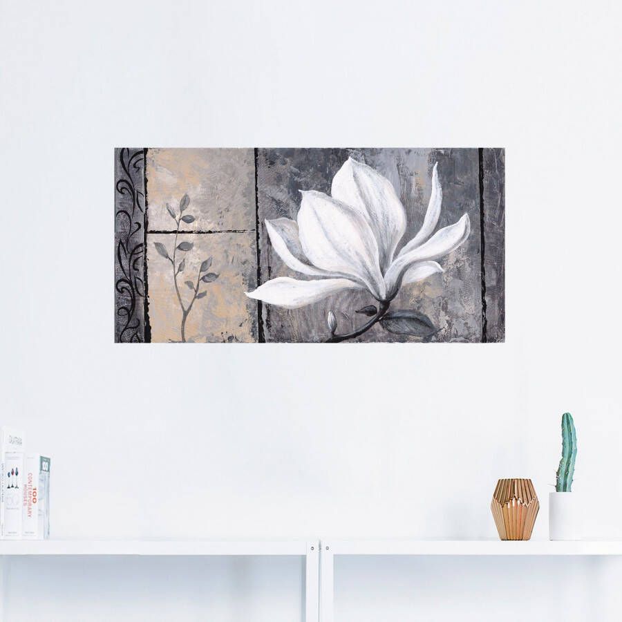 Artland Artprint Klassieke magnolia als artprint van aluminium artprint voor buiten artprint op linnen poster muursticker