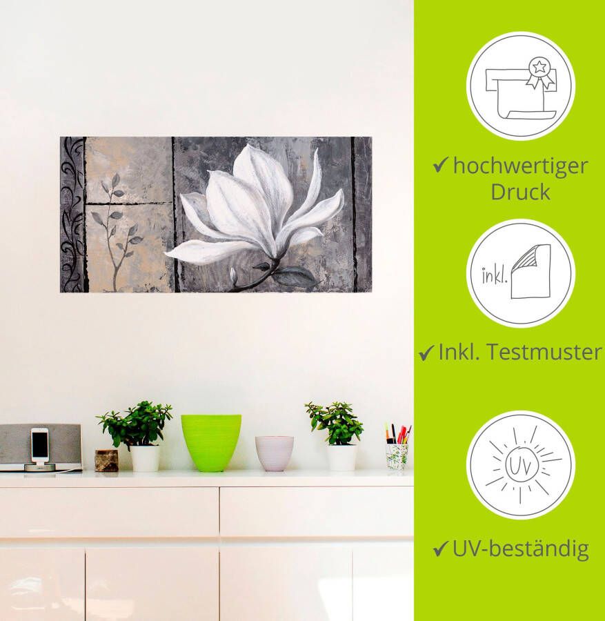 Artland Artprint Klassieke magnolia als artprint van aluminium artprint voor buiten artprint op linnen poster muursticker