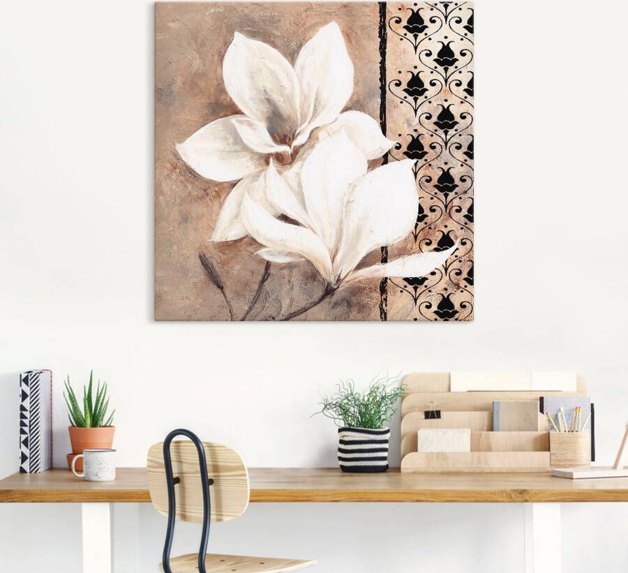 Artland Artprint Klassieke magnolia's als artprint op linnen in verschillende maten