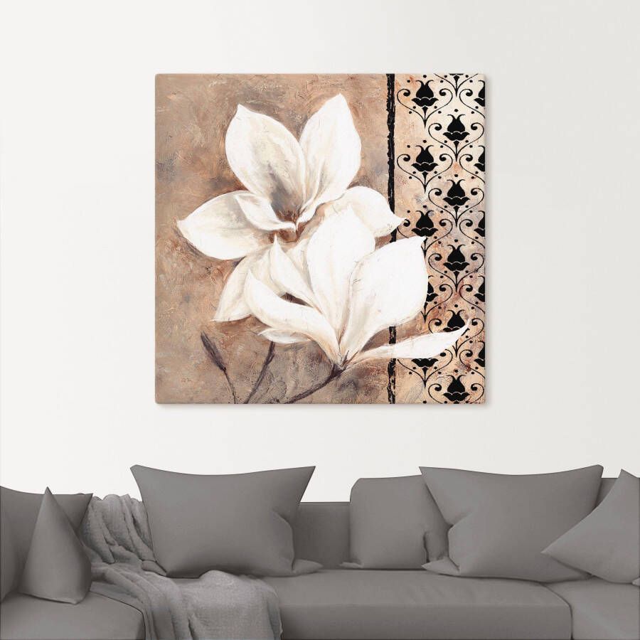 Artland Artprint Klassieke magnolia's als artprint op linnen in verschillende maten