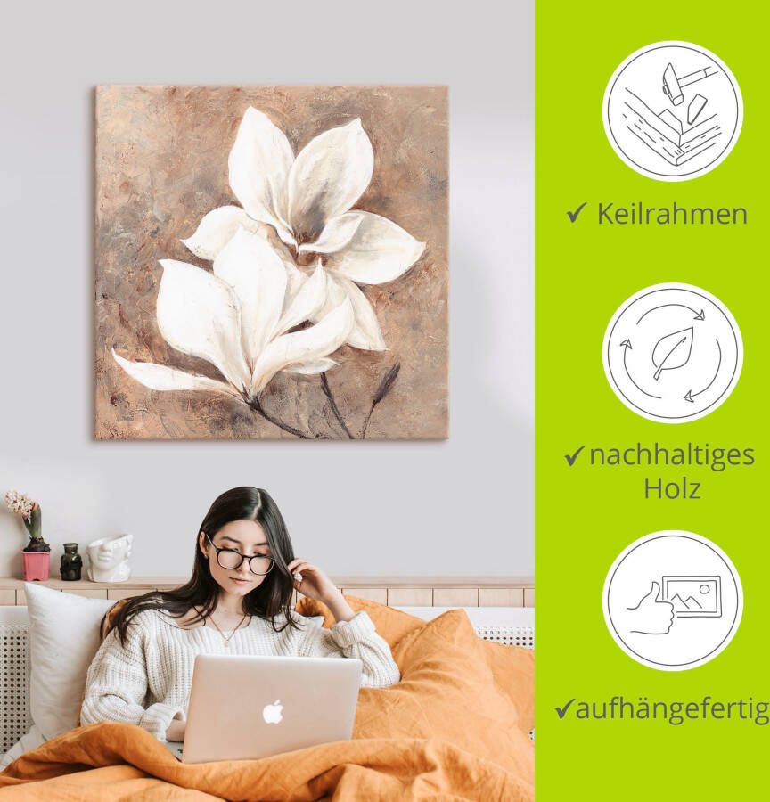 Artland Artprint Klassieke magnolia's als artprint van aluminium artprint voor buiten artprint op linnen poster muursticker