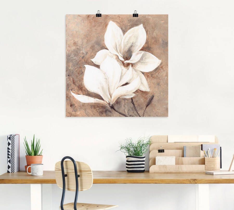 Artland Artprint Klassieke magnolia's als artprint van aluminium artprint voor buiten artprint op linnen poster muursticker