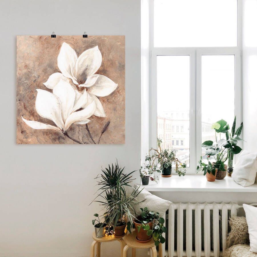 Artland Artprint Klassieke magnolia's als artprint van aluminium artprint voor buiten artprint op linnen poster muursticker