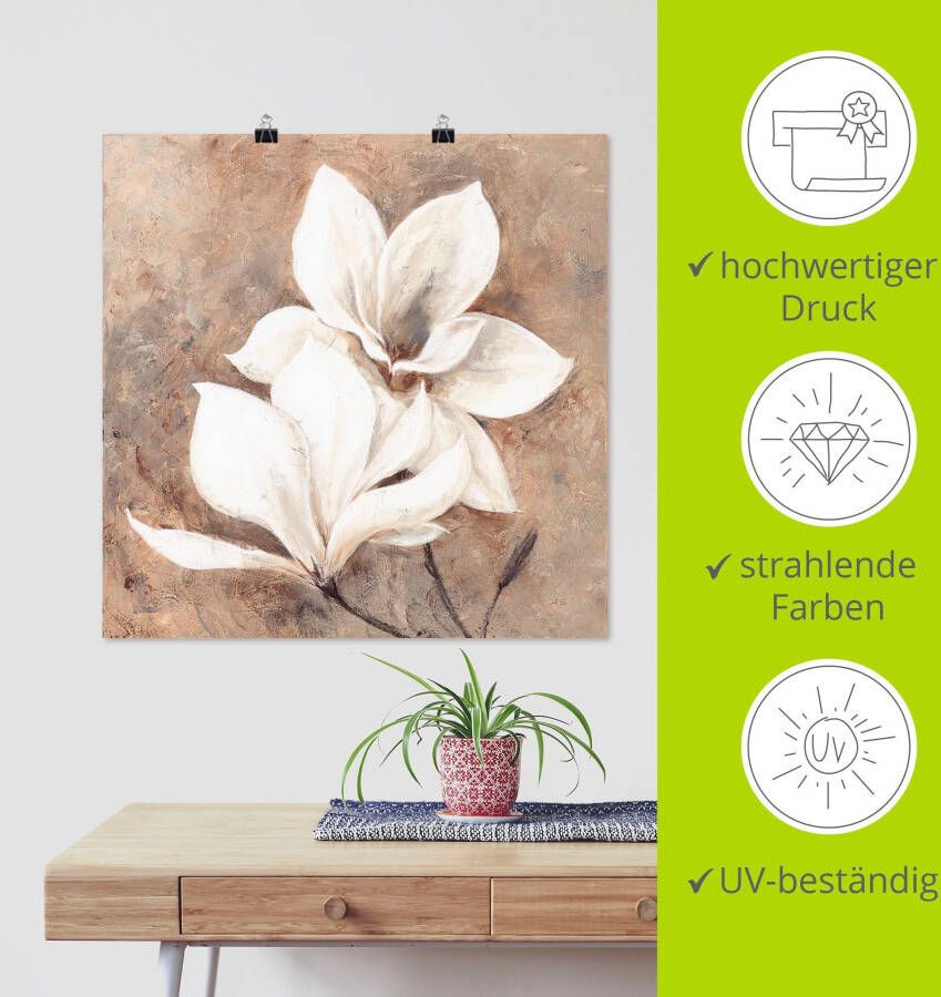 Artland Artprint Klassieke magnolia's als artprint van aluminium artprint voor buiten artprint op linnen poster muursticker