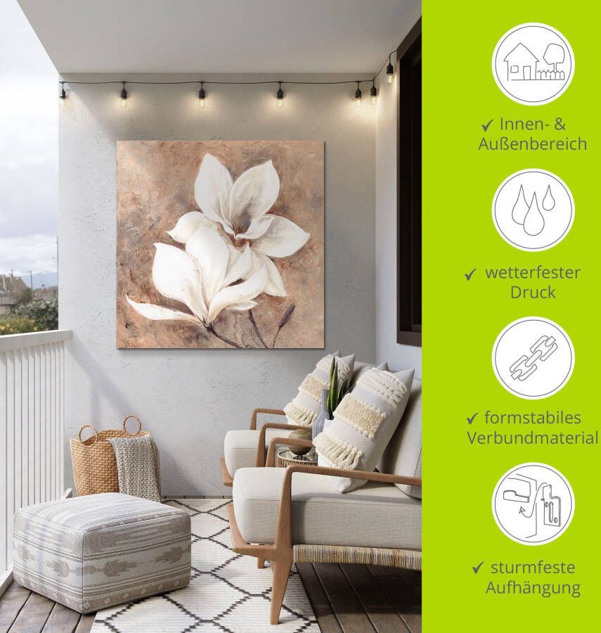 Artland Artprint Klassieke magnolia's als artprint van aluminium artprint voor buiten artprint op linnen poster muursticker