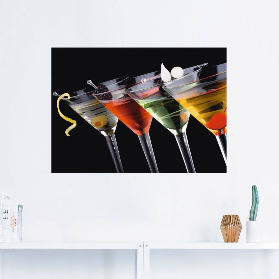 Artland Artprint Klassieke Martini cocktail als artprint op linnen poster muursticker in verschillende maten