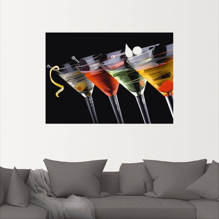 Artland Artprint Klassieke Martini cocktail als artprint op linnen poster muursticker in verschillende maten