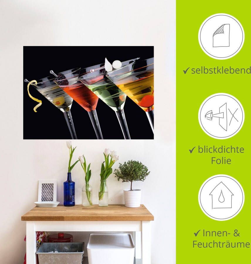 Artland Artprint Klassieke Martini cocktail als artprint op linnen poster muursticker in verschillende maten