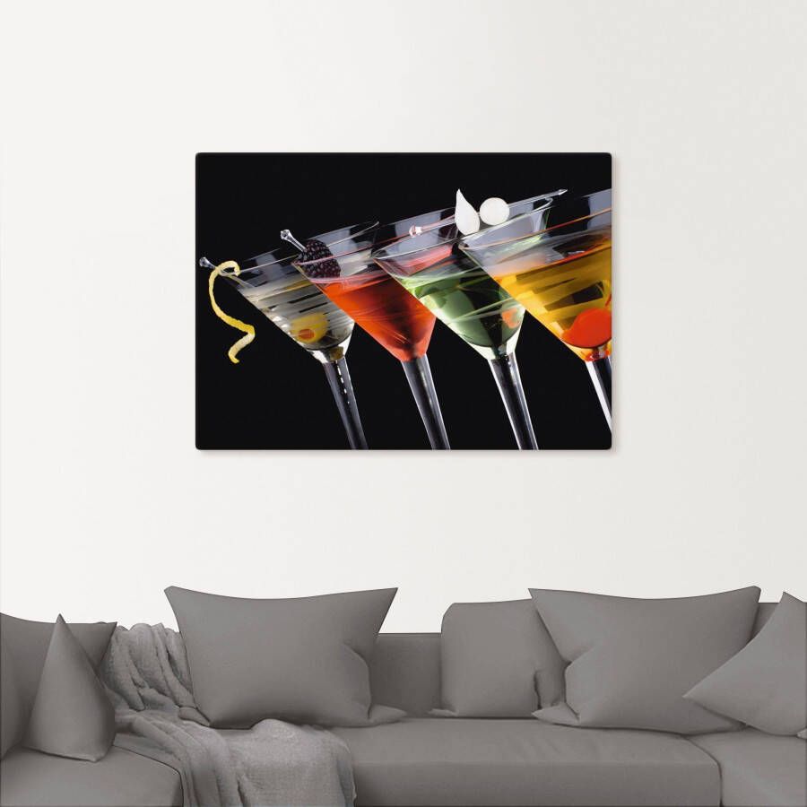 Artland Artprint Klassieke Martini cocktail als artprint op linnen poster muursticker in verschillende maten