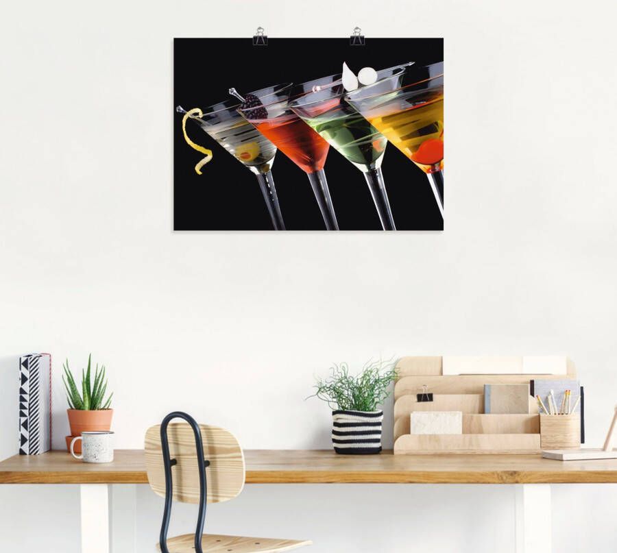 Artland Artprint Klassieke Martini cocktail als artprint op linnen poster muursticker in verschillende maten