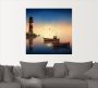 Artland Artprint Kleine haven met vuurtoren als artprint op linnen muursticker in verschillende maten - Thumbnail 2