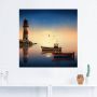 Artland Artprint Kleine haven met vuurtoren als artprint op linnen muursticker in verschillende maten - Thumbnail 3