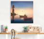 Artland Artprint Kleine haven met vuurtoren als artprint op linnen muursticker in verschillende maten - Thumbnail 2