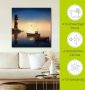 Artland Artprint Kleine haven met vuurtoren als artprint op linnen muursticker in verschillende maten - Thumbnail 4