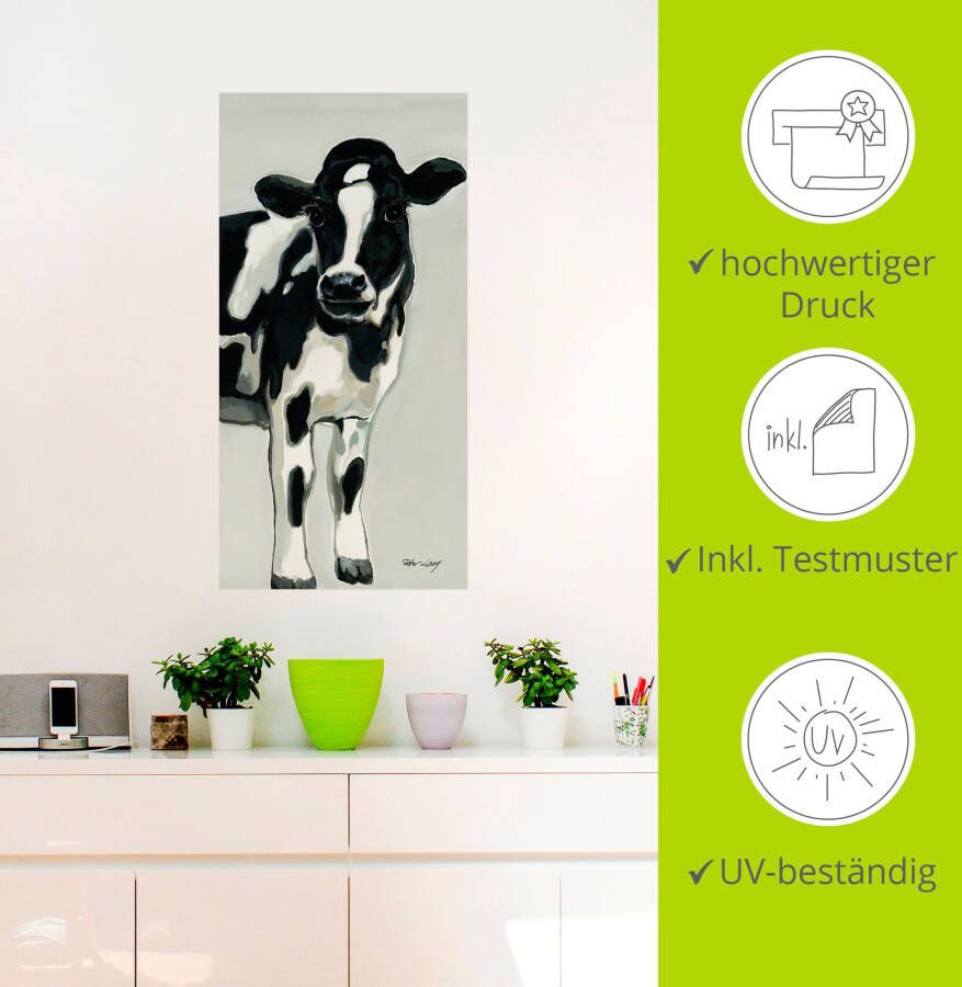 Artland Artprint Koe als artprint van aluminium artprint voor buiten artprint op linnen poster muursticker