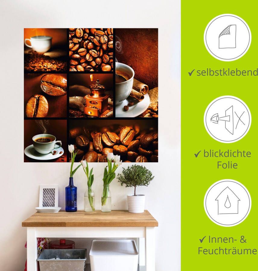 Artland Artprint Koffie collage als artprint op linnen poster muursticker in verschillende maten