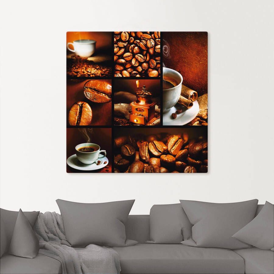 Artland Artprint Koffie collage als artprint op linnen poster muursticker in verschillende maten