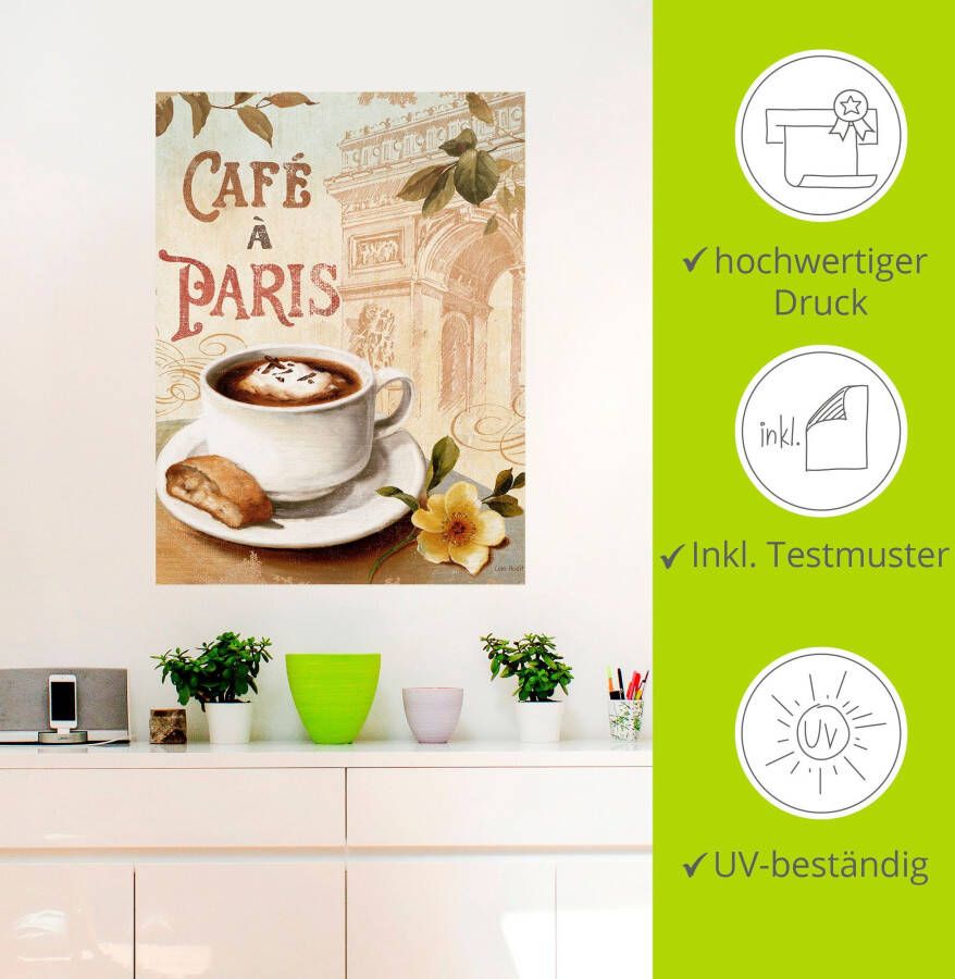 Artland Artprint Koffie in Europa I als poster muursticker in verschillende maten