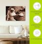 Artland Artprint Koffie mopshond als artprint op linnen poster muursticker in verschillende maten - Thumbnail 5