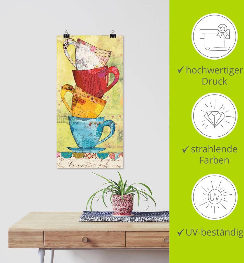 Artland Artprint Kom voor koffie als artprint op linnen poster muursticker in verschillende maten