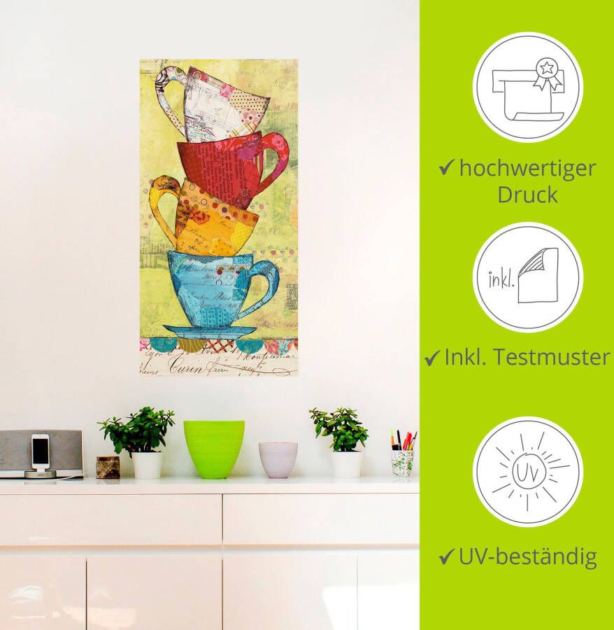 Artland Artprint Kom voor koffie als artprint op linnen poster muursticker in verschillende maten