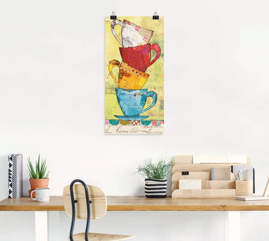 Artland Artprint Kom voor koffie als artprint op linnen poster muursticker in verschillende maten