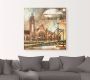 Artland Artprint Krefeld skyline abstracte collage als artprint op linnen poster in verschillende formaten maten - Thumbnail 3