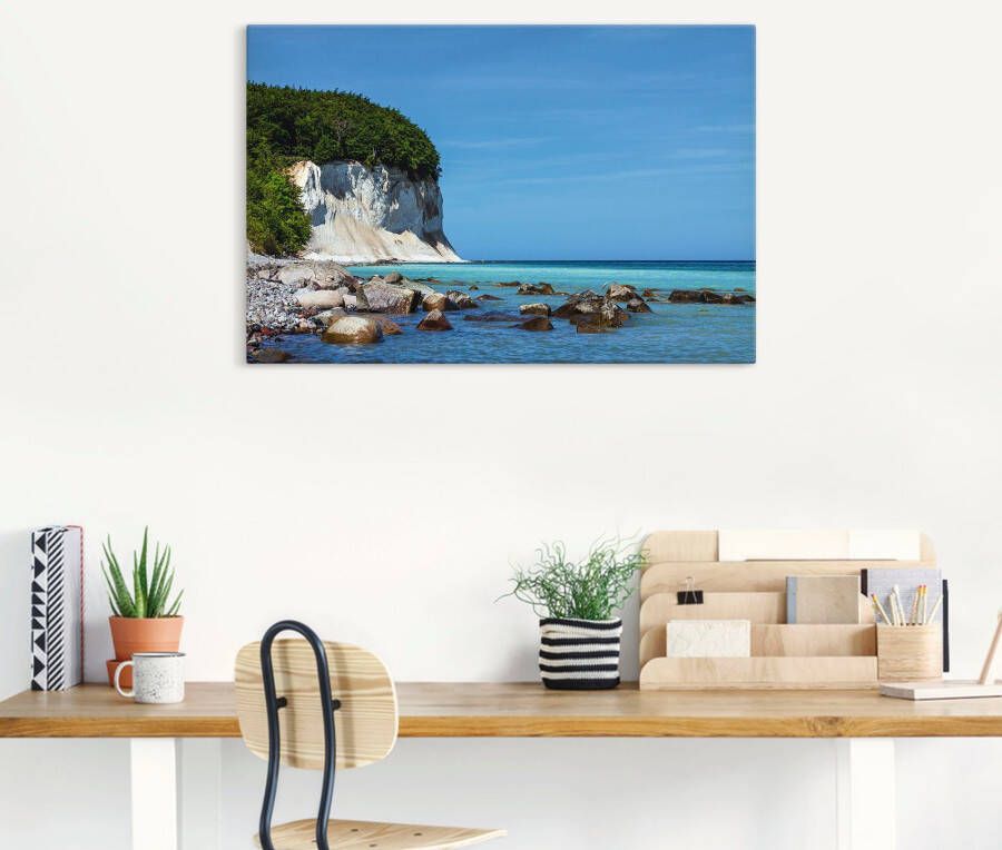 Artland Artprint Krijtrotsen Oostzeekust eiland Rügen als artprint van aluminium artprint op linnen muursticker of poster in verschillende maten