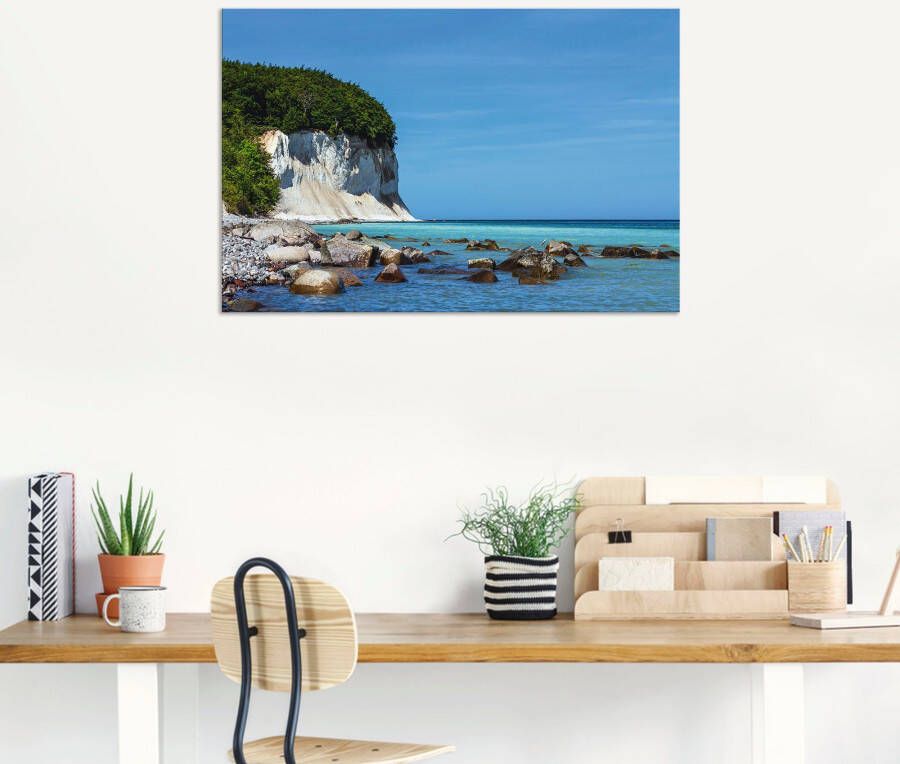 Artland Artprint Krijtrotsen Oostzeekust eiland Rügen als artprint van aluminium artprint op linnen muursticker of poster in verschillende maten