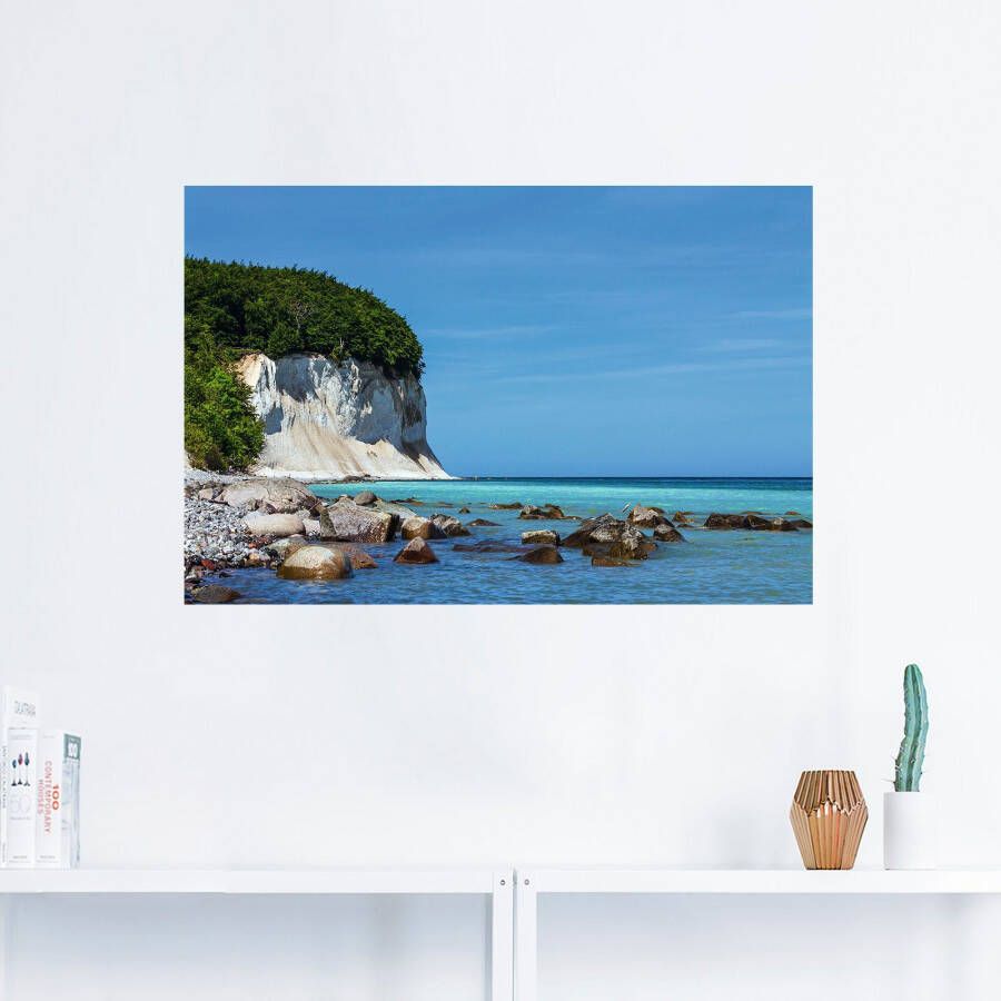 Artland Artprint Krijtrotsen Oostzeekust eiland Rügen als artprint van aluminium artprint op linnen muursticker of poster in verschillende maten