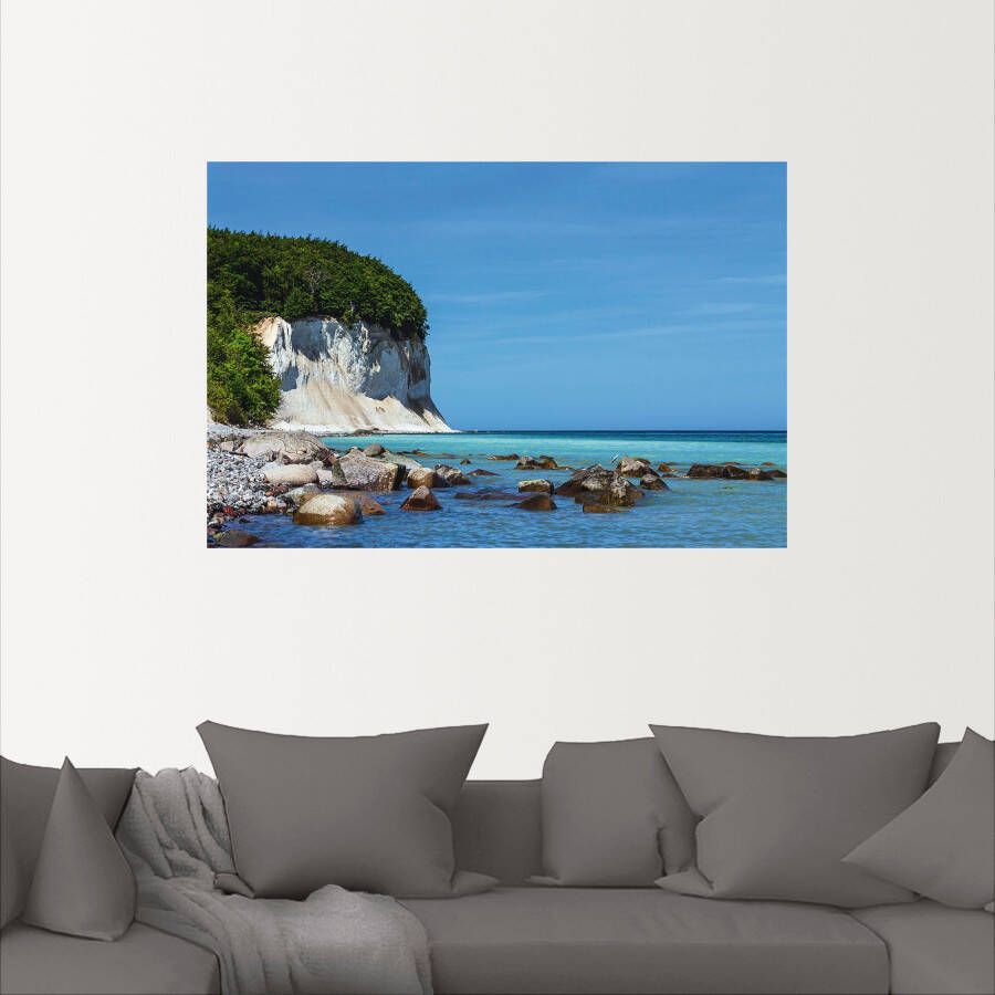 Artland Artprint Krijtrotsen Oostzeekust eiland Rügen als artprint van aluminium artprint op linnen muursticker of poster in verschillende maten