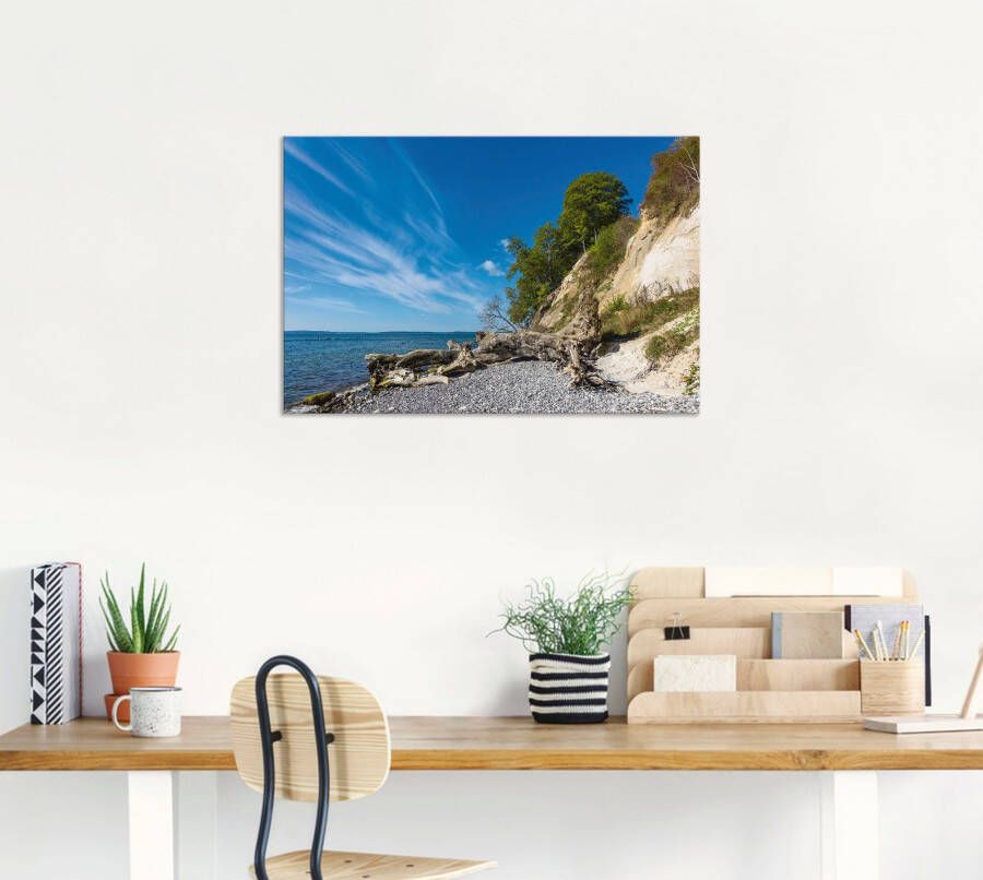 Artland Artprint Krijtrotsen op het eiland Rügen II als artprint van aluminium artprint voor buiten artprint op linnen in verschillende maten