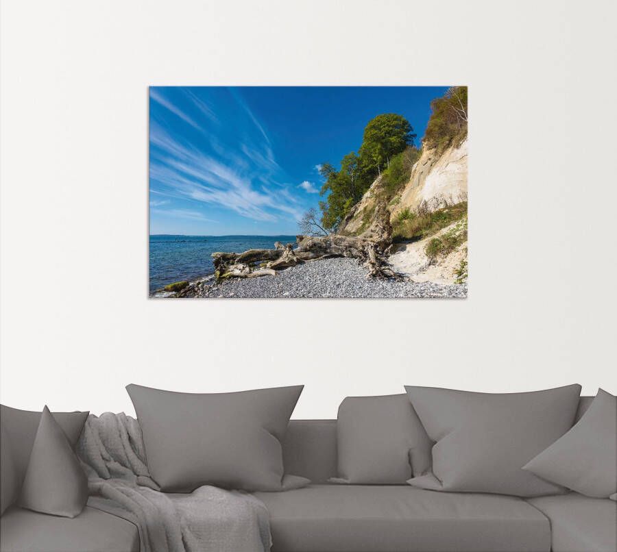 Artland Artprint Krijtrotsen op het eiland Rügen II als artprint van aluminium artprint voor buiten artprint op linnen in verschillende maten