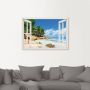 Artland Artprint Kustweg in Noord-Ierland door het raam Kust met palmen door het raam als artprint van aluminium artprint voor buiten artprint op linnen poster muursticker - Thumbnail 3