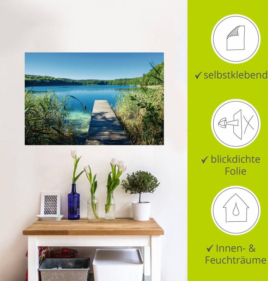 Artland Artprint Landschap aan het meer pier als poster muursticker in verschillende maten