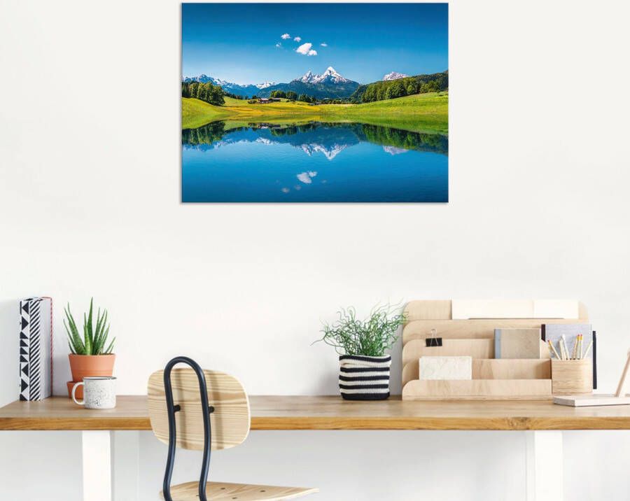 Artland Artprint Landschap in de Alpen als artprint van aluminium artprint voor buiten artprint op linnen poster in verschillende maten. maten