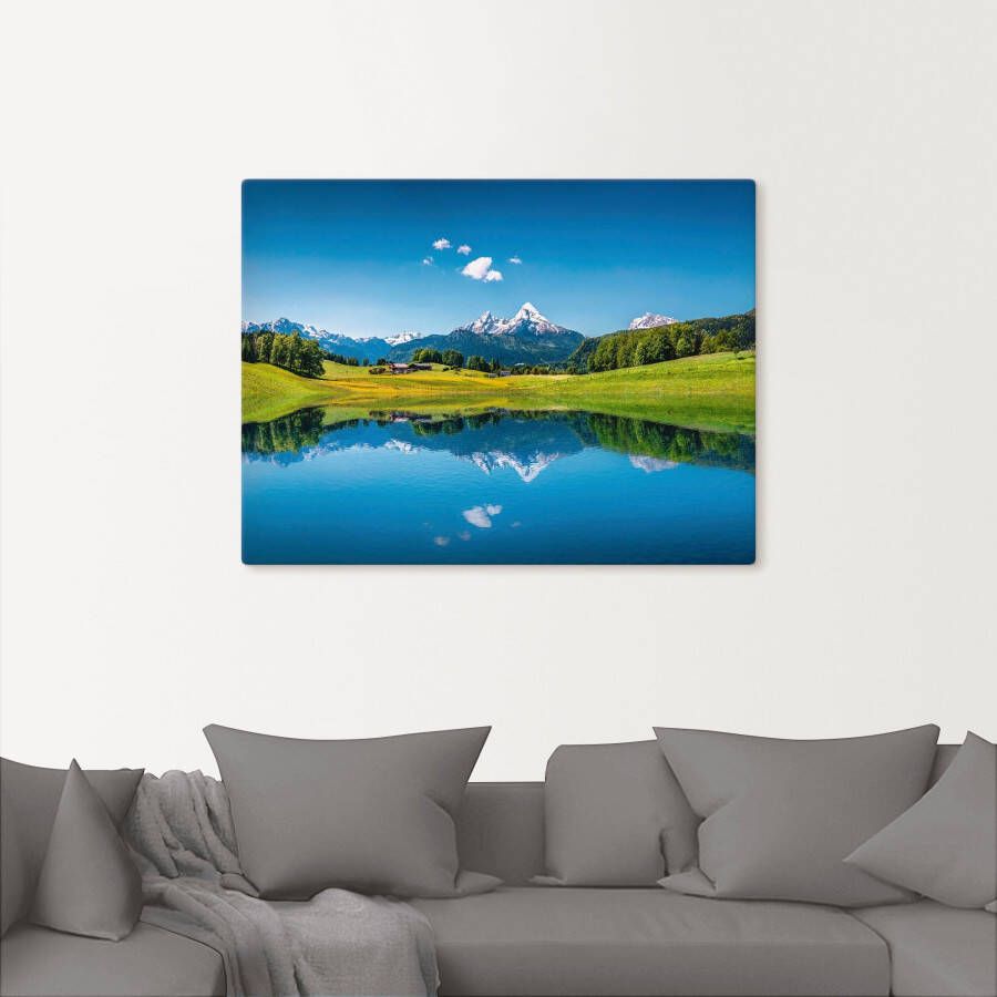 Artland Artprint Landschap in de Alpen als artprint van aluminium artprint voor buiten artprint op linnen poster in verschillende maten. maten