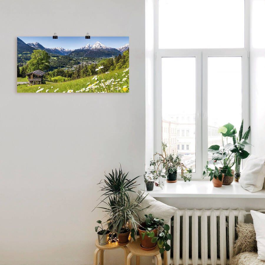 Artland Artprint Landschap in de Beierse Alpen als artprint van aluminium artprint voor buiten artprint op linnen poster muursticker